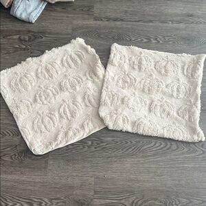 Plush Cream pumpkin pillow covers